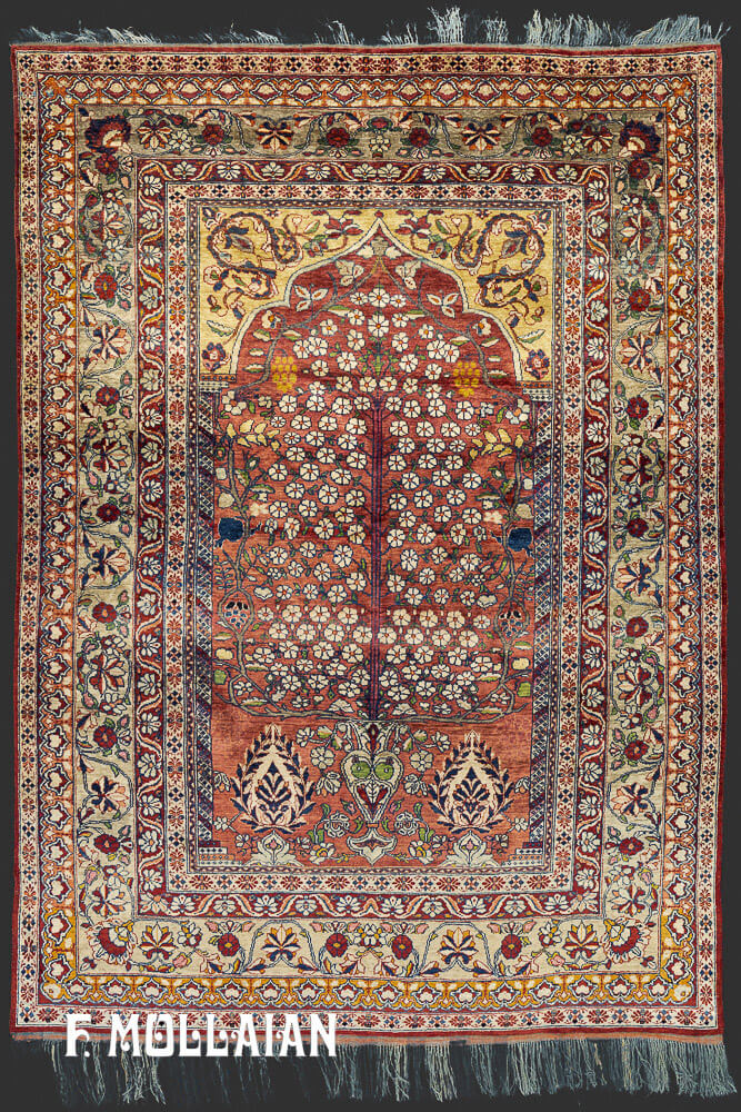 Tapis de Soie Kerman Persan n°:25446477